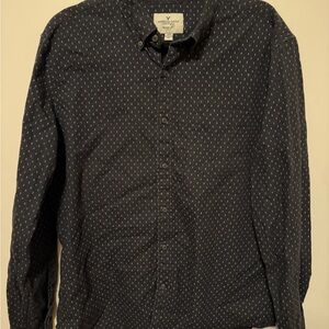 Men’s Black Button-Down Polo